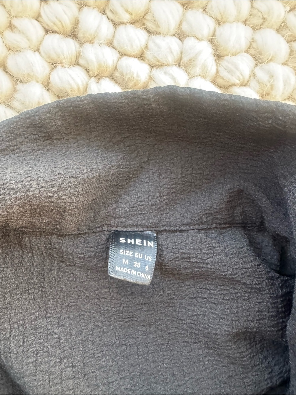 SHEIN Black Short-Sleeve Button-Down Shirt Swim Coverup - Picture 2 of 3